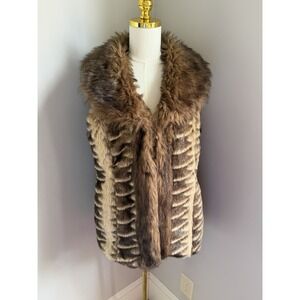 Sioni Studio Faux Fur Vest L/XL Boho Festival